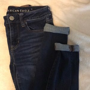 American Eagle dark blue skinny jeans